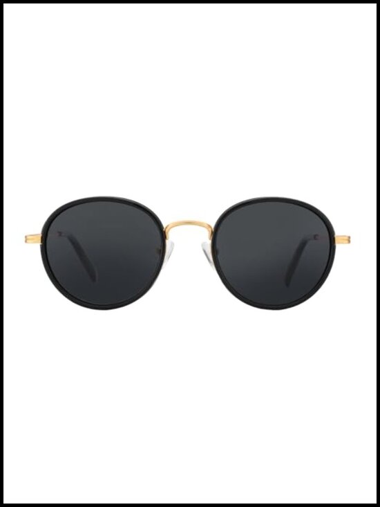 Retro Round Polarized Steampunk Sunglasses Metal Frame UV400 main image 6